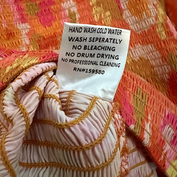 Pink Lily Just A Moment Orange Floral Print Off The Shoulder Blouse - Picture 8 of 11